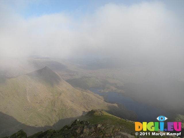 SX20627 View through clouds from top of Snowdon